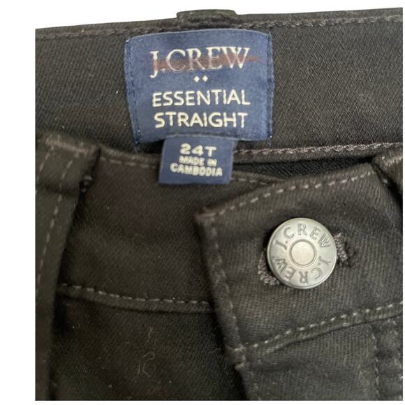J. Crew Essential Straight Jeans‎ All-Day Stretch in Black Size 24 Tall - Picture 7 of 10